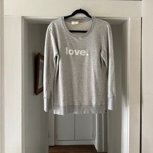 organic crew ‘love’ Sweatshirt